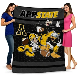 appalachian state mountaineers disney football black quilt blanket best selling