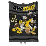appalachian state mountaineers disney football black quilt blanket best selling