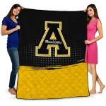 appalachian state mountaineers dot illusion black quilt blanket best selling