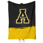 appalachian state mountaineers dot illusion black quilt blanket best selling