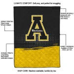 appalachian state mountaineers dot illusion black quilt blanket best selling