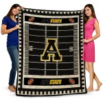appalachian state mountaineers mickey player black quilt blanket best selling