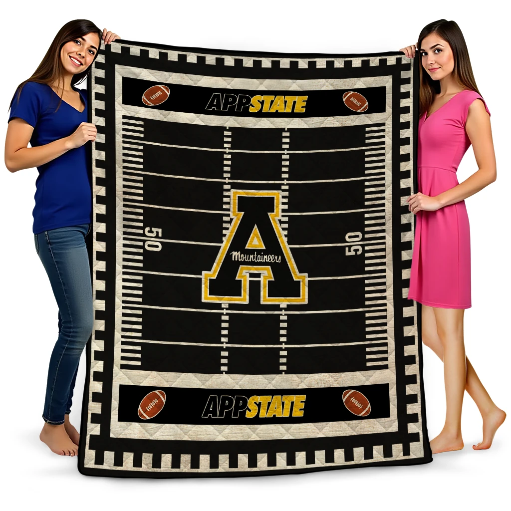 appalachian state mountaineers mickey player black quilt blanket best selling