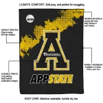 appalachian state mountaineers paint trail black quilt blanket best selling