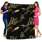 appalachian state mountaineers sketch lines black quilt blanket best selling