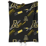 appalachian state mountaineers sketch lines black quilt blanket best selling