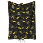 appalachian state mountaineers solid classic black quilt blanket best selling