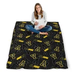 appalachian state mountaineers solid classic black quilt blanket best selling