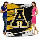 appalachian state mountaineers wild lines black white quilt blanket best selling