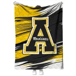 appalachian state mountaineers wild lines black white quilt blanket best selling