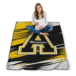 appalachian state mountaineers wild lines black white quilt blanket best selling