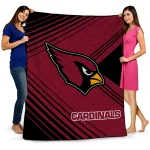 arizona cardinals arrow layers red quilt blanket best selling