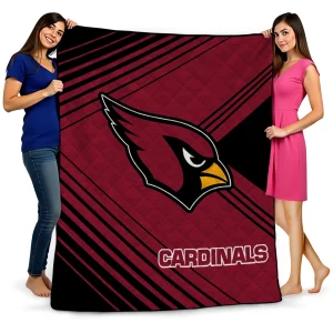 arizona cardinals arrow layers red quilt blanket best selling