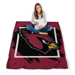 arizona cardinals block border red quilt blanket best selling