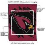 arizona cardinals block border red quilt blanket best selling