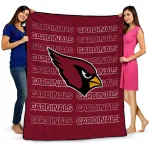 arizona cardinals bold red quilt blanket best selling
