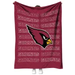arizona cardinals bold red quilt blanket best selling