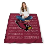 arizona cardinals bold red quilt blanket best selling