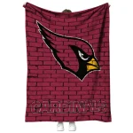 arizona cardinals brick grid red quilt blanket best selling