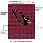 arizona cardinals brick grid red quilt blanket best selling