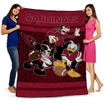 arizona cardinals disney football red quilt blanket best selling