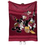 arizona cardinals disney football red quilt blanket best selling