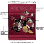 arizona cardinals disney football red quilt blanket best selling