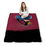 arizona cardinals dot illusion red quilt blanket best selling