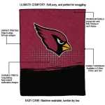 arizona cardinals dot illusion red quilt blanket best selling