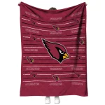 arizona cardinals handdrawn stripes red quilt blanket best selling