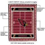 arizona cardinals mickey player red quilt blanket best selling