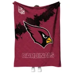arizona cardinals shield badge red quilt blanket best selling