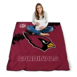 arizona cardinals shield badge red quilt blanket best selling