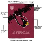 arizona cardinals shield badge red quilt blanket best selling
