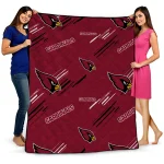 arizona cardinals sketch lines red quilt blanket best selling