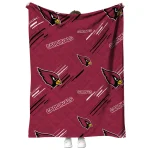 arizona cardinals sketch lines red quilt blanket best selling