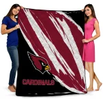 arizona cardinals stroke art red white quilt blanket best selling