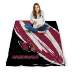 arizona cardinals stroke art red white quilt blanket best selling