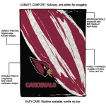 arizona cardinals stroke art red white quilt blanket best selling