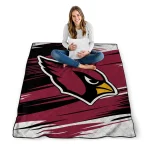 arizona cardinals wild lines red white quilt blanket best selling