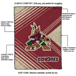 arizona coyotes arrow layers red quilt blanket best selling