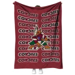 arizona coyotes bold red quilt blanket best selling