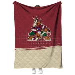 arizona coyotes dot illusion red quilt blanket best selling