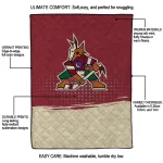 arizona coyotes dot illusion red quilt blanket best selling
