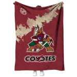 arizona coyotes nhl shield red quilt blanket best selling