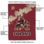arizona coyotes nhl shield red quilt blanket best selling