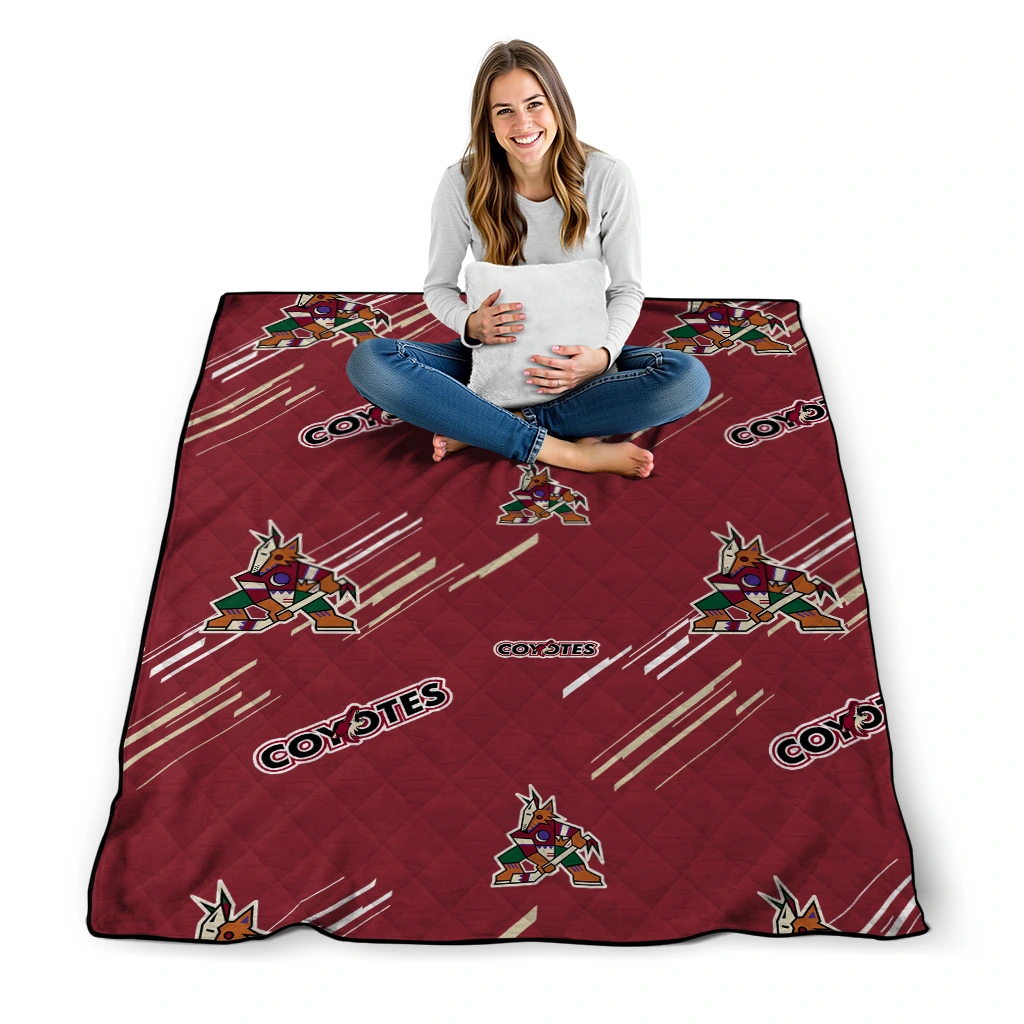 arizona coyotes sketch lines red quilt blanket high quality arizona coyotes sketch lines red quilt blanket high quality