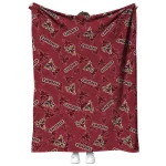 arizona coyotes solid classic red quilt blanket best selling