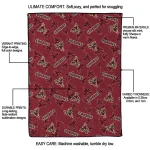 arizona coyotes solid classic red quilt blanket best selling