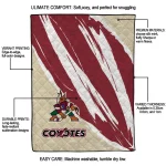 arizona coyotes stroke art red white quilt blanket best selling